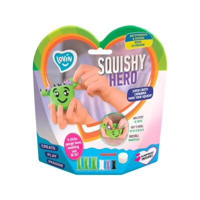 Set Air Clay cu argila usoara pentru modelaj Lovin - 6 culori -  Squishy Hero - Cactusita KRTOK70124