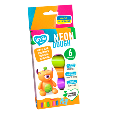 Set plastilina Lovin 6pcs*15gr - Neon KRTOK41197