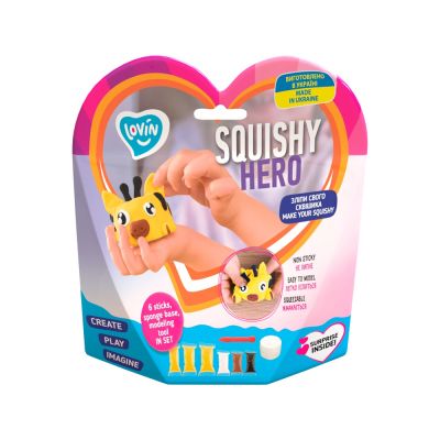 Set Air Clay cu argila usoara pentru modelaj Lovin - 6 culori - Squishy Hero - SquiRaff KRTOk70127