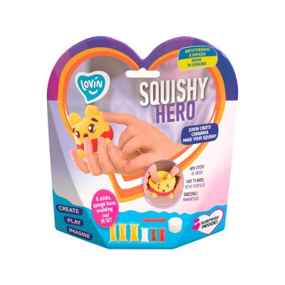 Set Air Clay cu argila usoara pentru modelaj Lovin - 6 culori - Squishy Hero - Squiny Pooh KRTOK70128