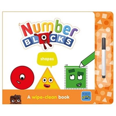 Carticica scriu si sterg  numberblocks - forme geometrice
