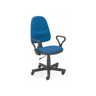 Scaun de birou hm bravo, ergonomic, cadru polipropilena, stofa, inaltime ajustabila, 80 kg, albastru drm2740