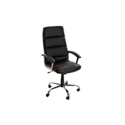 Scaun birou off 618, piele ecologica, mecanism balans, baza cromata, 110 kg drm977