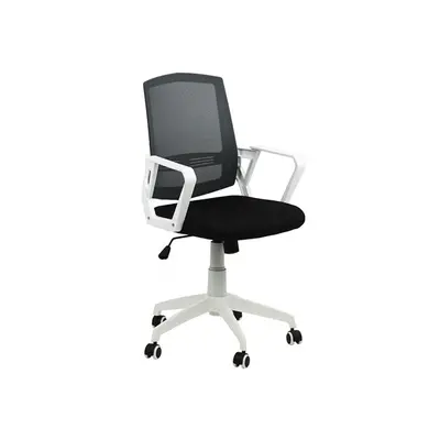 Scaun birou off 624, ergonomic, mesh, mecanism balans, reglabil inaltime, baza polipropilena, 90 kg, negru drm2833