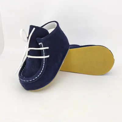 Botosei mocasini bebe Baby Fox din piele bleumarin si talpa din cauciuc pentru exterior - FOX10312772--blm