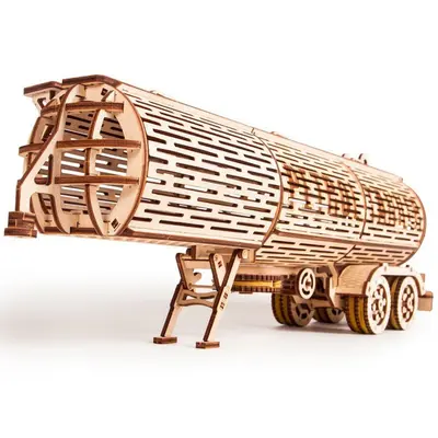 Puzzle 3D din lemn remorca cisterna pentru tirul Big Rig JUBUD-00019