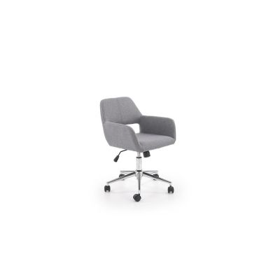 Scaun birou hm morel, cadru cromat, tapiterie stofa, rotativ, mecanism de balans, 100 kg, gri drm8844