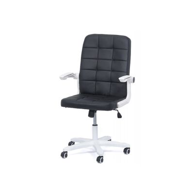 Scaun birou off 332, cotiere rabatabile, piele ecologica, roti gumate, mecanism balans, ergonomic, 100 kg drm4930