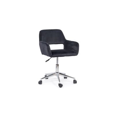 Scaun birou off 380, catifea, baza cromata, rotativ, inaltime ajustabila, 100 kg drm4773