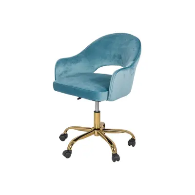 Scaun birou off 640, ergonomic, inaltime reglabila, spatar decupat, catifea, rotativ, baza metal cromat, 90 kg drm9030