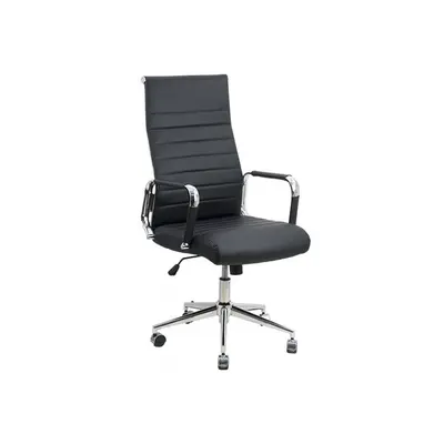 Scaun birou off 937, operativ, piele ecologica, ergonomic, baza cromata, inaltime reglabila, 110 kg drm4299