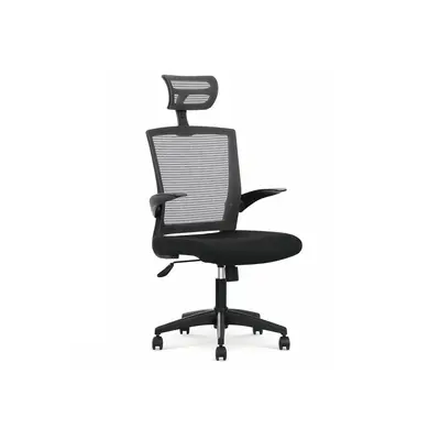 Scaun birou cu mesh hm valor, mecanism de balans, ergonomic, inaltime ajustabila, respirabil, cadru polipropilena, rotire 360 ˚, negru/gri drm4603