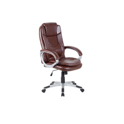 Scaun directorial gn27, piele ecologica, polipropilena, mecanism balans, 95 kg, maro drm9497