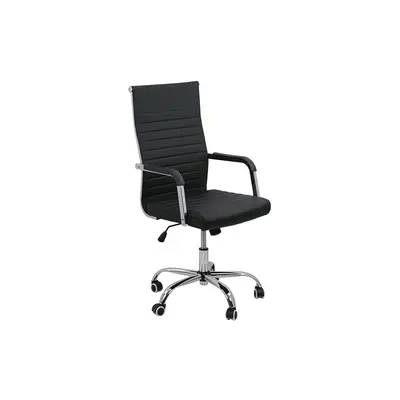 Scaun directorial off 319, ergonomic, piele ecologica, mecanism balans, baza cromata, 110 kg drm3352