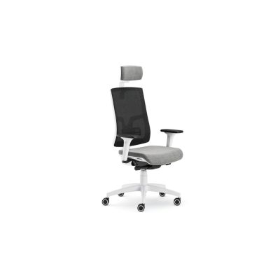 Scaun ergonomic cu tetiera pure alb mesh pdh drm9652