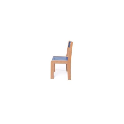 Scaun lemn gradinita bambi, h35, albastru drm10086