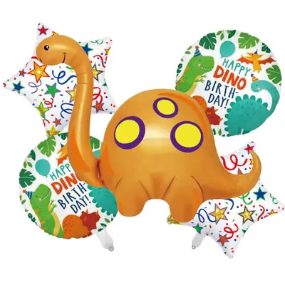 Set 5 baloane aniversare dinozaur JUBHB-jx-225933