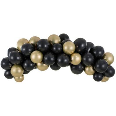 Set ghirlanda 60 baloane - Negru si Auriu JUBHB-GBN2
