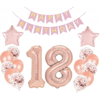 Set 20 baloane pentru majorat roz quartz JUBHB-460474