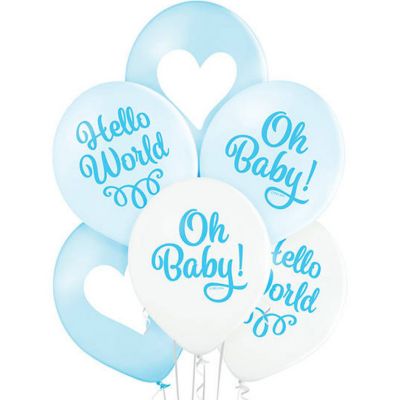 Set 6 baloane latex Oh baby boy 30cm JUBHB-BRN-5000588