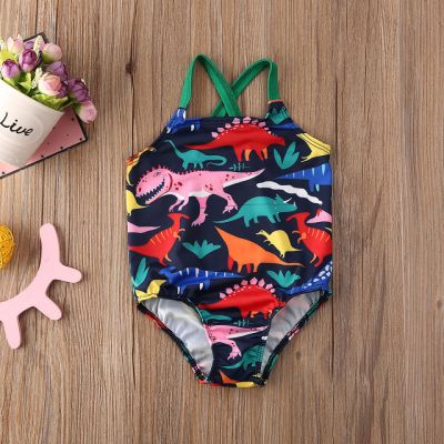Costum de baie Dinozauri colorati (Marime: 100) JEMdrl47b2o4