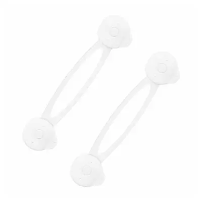 Bocioland - Set 2 sisteme de siguranta multifunctionale, Flexibile, Pentru sertare, Dulapuri, Frigider, Alb BYNBL002_set
