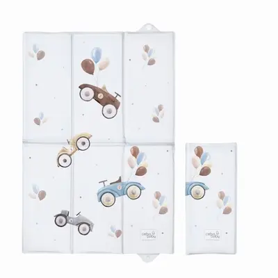 Ceba Baby - Saltea de infasat, Pliabila, 60 x 40 cm, Retro Cars BYNW-305-000-640