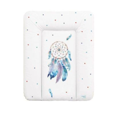 Ceba Baby - Saltea de infasat moale Dream Catcher, Fara ftalati, 70 x 50 cm, Alb/Albastru BYNW-143-101-557