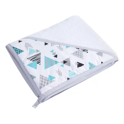 Prosop De Baie Pentru Bebelusi Din Bumbac, Cu Gluga, Alb Cu Figurine Colorate, 100 X 100 Cm Pjbp_bum_white-6020