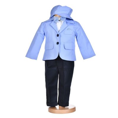 Costum botez baiat, Blue Chic, 5 piese, Denikos® H007 NKO5856