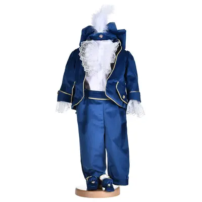 Costum botez baiat, Printisor, 5 piese, Denikos® H020 NKO5869