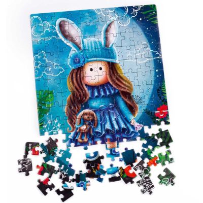 Puzzle Pretty doll in the moonlight, 23x30 cm, 120 piese De.tail DT100-02 BBJDT100-02_Initiala