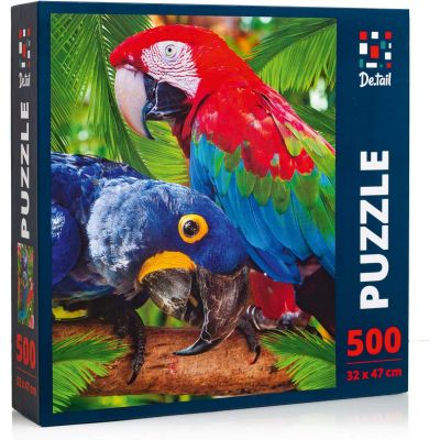 Puzzle Parrots, 32x47 cm, 500 piese De.tail DT500-01 BBJDT500-01_Initiala