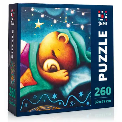 Puzzle Sleeping bear, 32x47 cm, 260 piese De.tail DT200-01 BBJDT200-01_Initiala