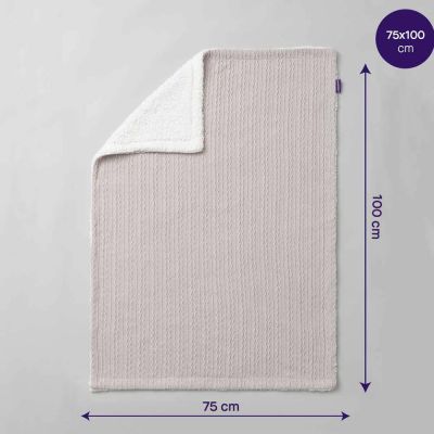 Paturica Lux Sherpa pentru bebelusi 75 x 100 cm grey Clevamama 3484 SUPclvm_3484