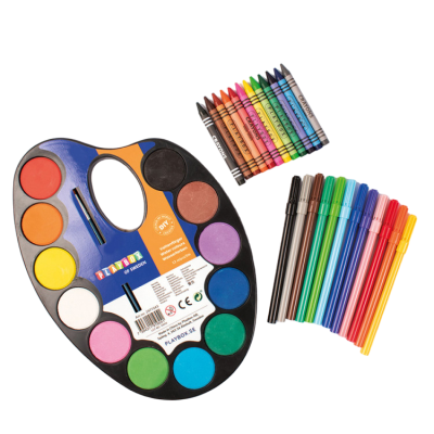 Set acuarele, carioci si creioane colorate starter - okepb2471987