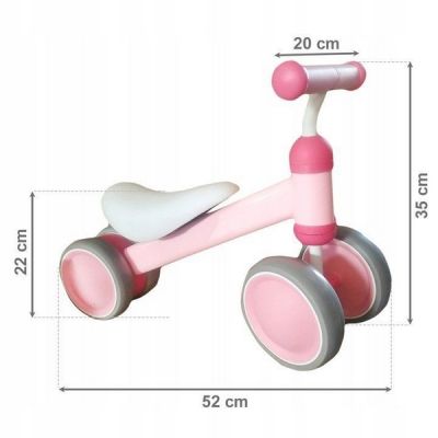 Bicicleta fara pedale ecotoys jm-118 - roz edeedijm-118pink
