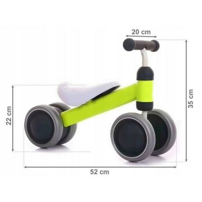 Bicicleta fara pedale ecotoys jm-118 - verde edeedijm-118green
