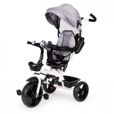 Tricicleta cu sezut reversibil ecotoys jm-322 - gri edeedijm-322grey