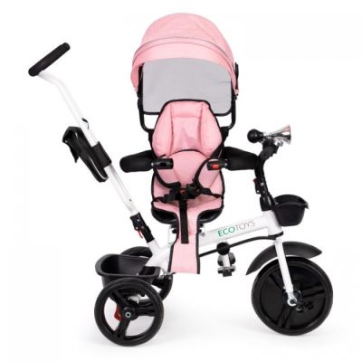 Tricicleta cu sezut reversibil ecotoys jm-322 - roz edeedijm-322pink