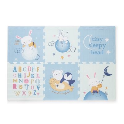 Petite&Mars - Covoras puzzle din spuma, Format din 6 piese reversibile, 116x174x1.5 cm, Multicolor BYN436072