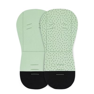 Petite&Mars - Salteluta pentru carucior din spuma cu memorie, Reversibila, Din bumbac, Design copacei, Verde BYN502111