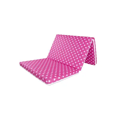 Saltea Pliabila Spuma Poliuretanica 120x60x5 cm - Pink Stars Spuma  00081142
