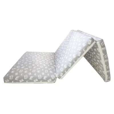 Saltea Pliabila Spuma Poliuretanica 120x60x5 cm - Coronite gri 00086677