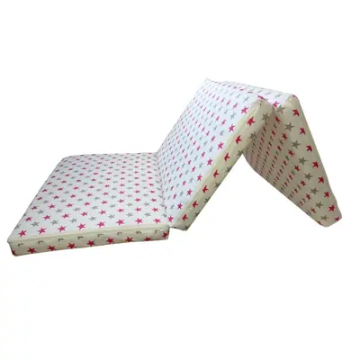 Saltea Pliabila Spuma Poliuretanica 120x60x5 cm - Stelute Gri Roz 00086682