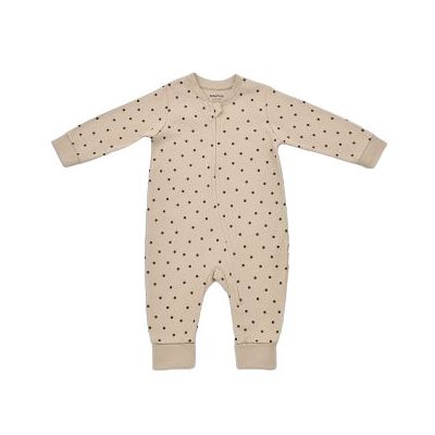 Salopeta cu fermoar si buline Girafa, BabyCosy, 100% bumbac organic, Mink (Marime: 3-6 Luni) JEMBC-CSY3044-3