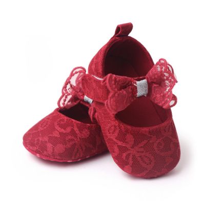 Pantofiori visinii cu broderie si fundita AMBH2297-2-p13