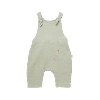 Salopeta de vara cu pantaloni lungi din muselina, BabyCosy, 100% bumbac organic, verde (Marime: 3-6 Luni) JEMBC-CSYM7008-3