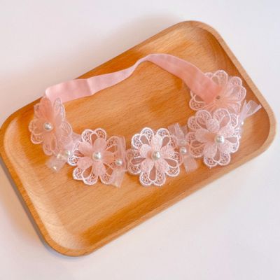 Bentita roz somon pentru fetite - Pearls MB005-12