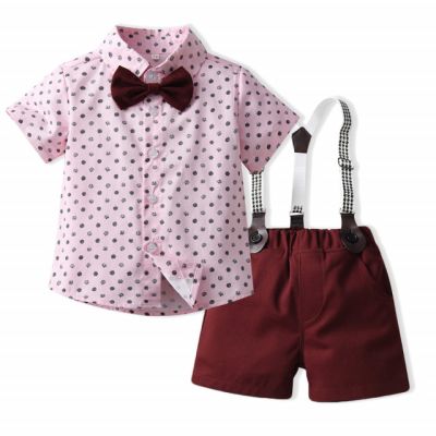 Costum elegant pentru baietei - Pink LI202303314-de2